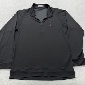 Kjus Men Keano Halfzip Black Golf Pullover MG25-D04 Size 52 L Quarter Zip